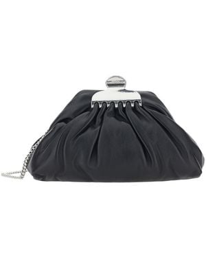 Marc Jacobs Clutch Claw Clip Piccola Leather - Blue