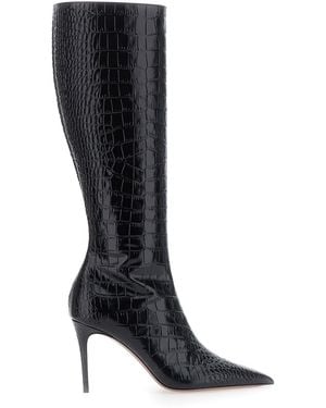Paris Texas Vera Boot 85, Heeled Boots, Leather - Black