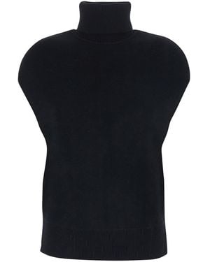 TOTEME Sleeveless Turtleneck Sweater - Black
