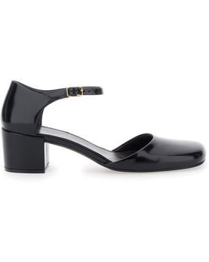 The Row 'Penelope' Court Shoes With Square Toe And Low Block Heel - White