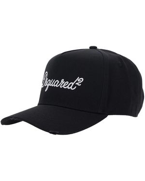 DSquared² Baseball Cap-Gabardine - Nero
