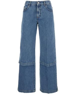 The Attico Jeans With Logo Detail On The Pocket And Logo Patch On The Rear - Blue