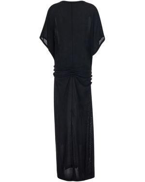 The Row 'Delyra' Long Dress With Draping - Black