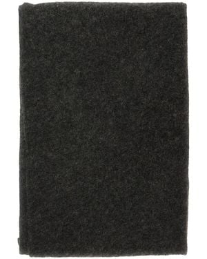 Brunello Cucinelli Scarf With Rectangular Design And Monili Deta - Black