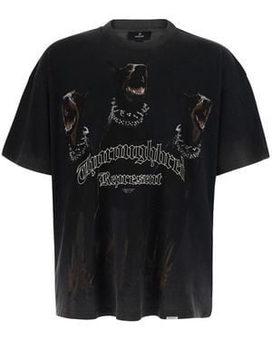Represent T-Shirt Crew Neck Cotton T-Shirts - Black