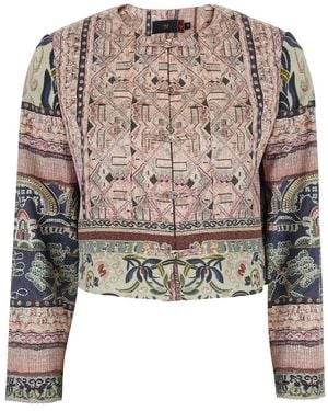 HUI Crew Neck Jacket With All-Over Print - Multicolour