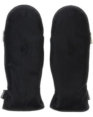 Apparis Noa Leopard Gloves With Zip And Leopard Print - Black