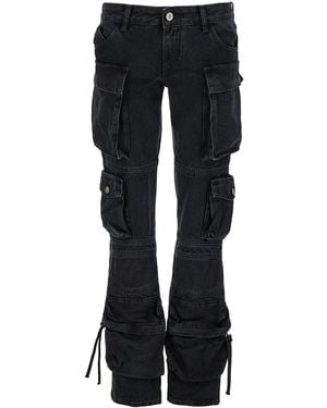The Attico "Essie" Cargo Jeans - Black