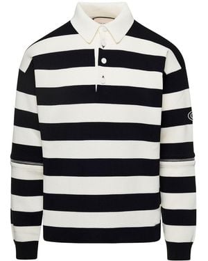 Gucci Polo A Righe - Nero