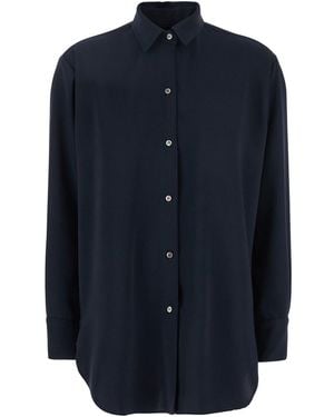 Le Plain Shirt With Classic Collar - Blue