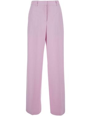 MSGM Trousers "Pants" With High Waist And Welt Pockets - Purple