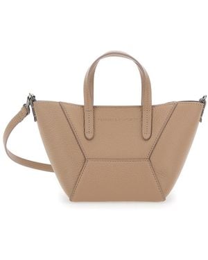 Brunello Cucinelli 'Duo' Mini Bag With Adjustable Shoulder Bag A - Natural
