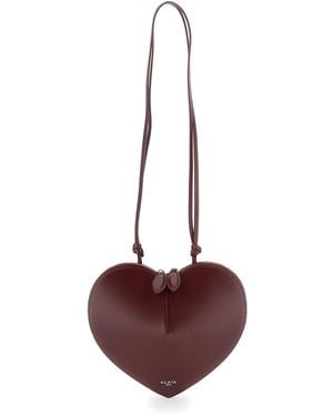 Alaïa Heart-Shaped Mini Handbag With Hardware - Purple