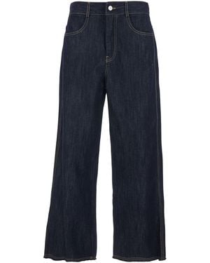 Tela Jeans With Contrast Stitching Denim - Blue