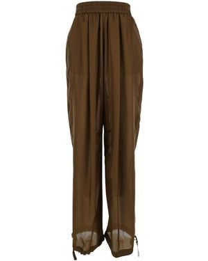 Philosophy Di Lorenzo Serafini Pantaloni 'Haboutai' Con Vita Elasticiz - Marrone
