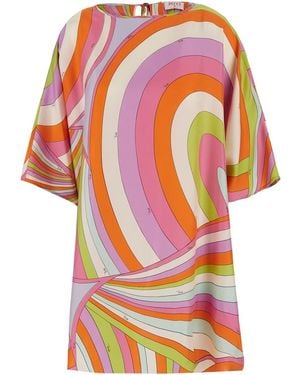 PUCCI Multicolored Swimsuit With Print And Tech Fabric For - Pink