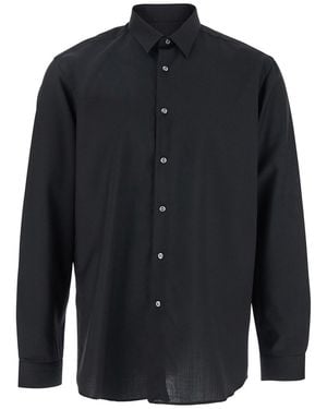 Low Brand Shirt With Classic Collar And Button Closure - Blue