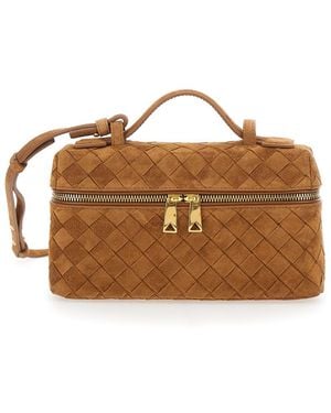 Bottega Veneta Borsa A Tracolla 'Bang Bang' Con Tracolla Removibile E - Marrone