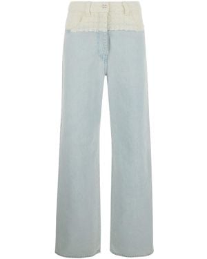Givenchy Jeans With Tweed Waist - Blue