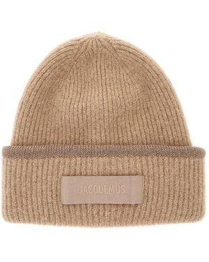 Jacquemus Le Bonnet Gros Grain Is A Hat With Gros Grain Details And El - Natural