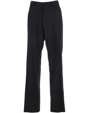 Balenciaga Flat Front Trousers - Blue