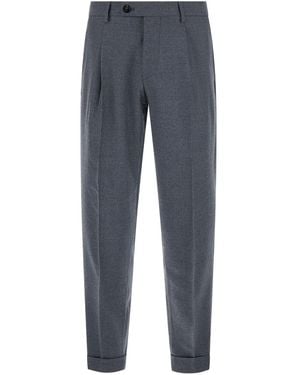 Michael Coal Pantaloni Grigi Con Tasche A Filetto E Chiusura Zip - Blu