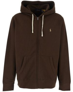 Polo Ralph Lauren Zip Hoodie - Brown