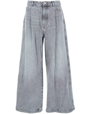 Juun.J Jeans With Faded Effect And Wide Legi N Denim - Gray