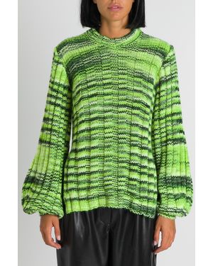Ganni Maglia Neon in Melange - Verde