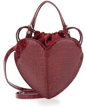 ROTATE BIRGER CHRISTENSEN Handbag With Heart Silhouette And Adjustable Shoulder Strap - Red