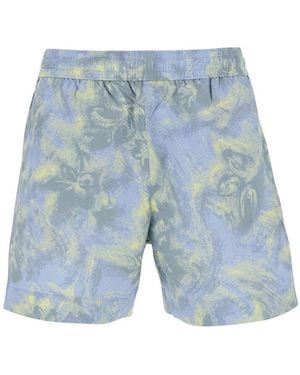 Maison Kitsuné Swimshorts Shorts With Elasticated Waist And - Blue