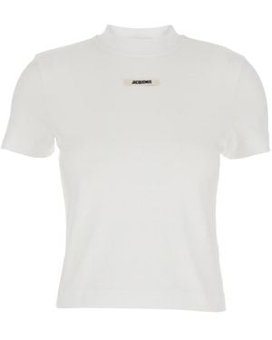 Jacquemus T-Shirt With Logo Patch - White