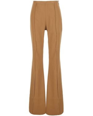 Taller Marmo 'Mae' Trousers With Flared Cut - Natural