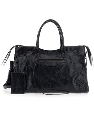 Balenciaga 'Le City' Large Handbag With Adjustable And Removable - Black
