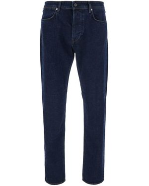 Stone Island Slim Jeans With Logo Patch On The Back - Blue