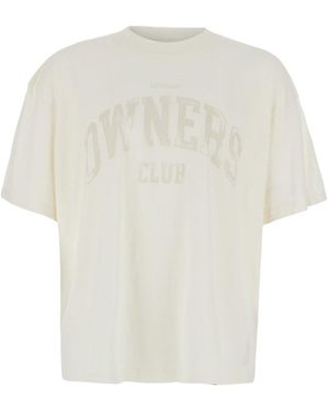Represent Crew Neck T-Shirt With Maxi Print On The Front - White