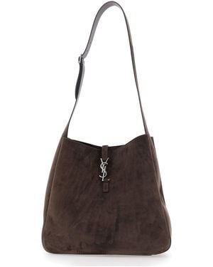 Saint Laurent Hobo Maxi Suede - Brown