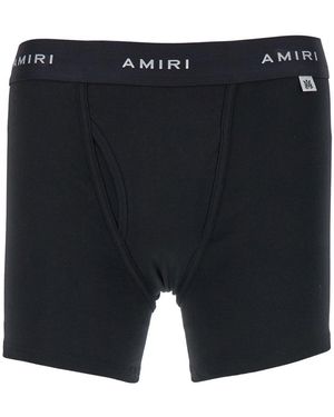 Amiri Boxer Briefs With Branded Band - Blue