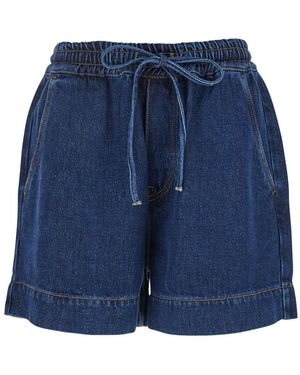 P.A.R.O.S.H. Shorts Con Patch Logo Sul Retro - Blu