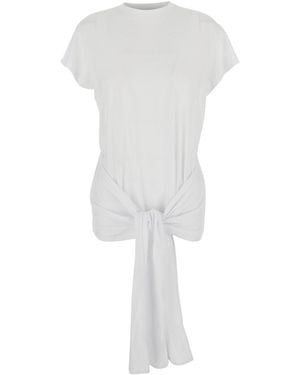 TOTEME Top With Round Neckline And Waist Knot - White