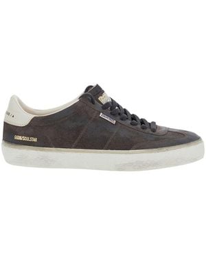 Golden Goose 'Soul-Star' Low Trainers With Metallic Pull-Tab - Grey