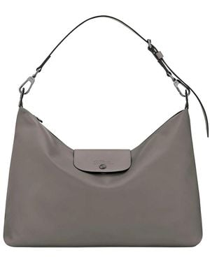 Longchamp Shoulder Bag Leather - Gray