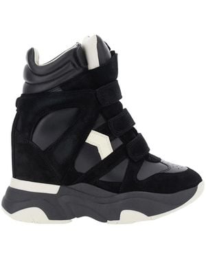 Isabel Marant Trainer 'Balskee' With Logo Patch On The Tongue And High Wedge Heel - Black