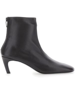TOTEME Ankle Boots With Zip Closure - Black