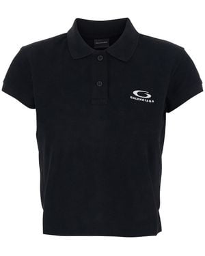 Balenciaga S/S Polo Loop Sport Icon Pique - Black