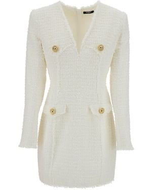 Balmain white blazer dress best sale