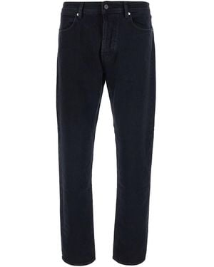 Stone Island Slim Jeans With Logo Patch On The Back - Blue