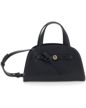 Tory Burch Romy Tote Bag With Leather Handles For - Black