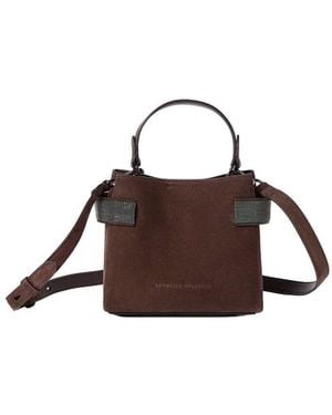 Brunello Cucinelli Shoulder Bag With Adjustable And Removable St - Brown