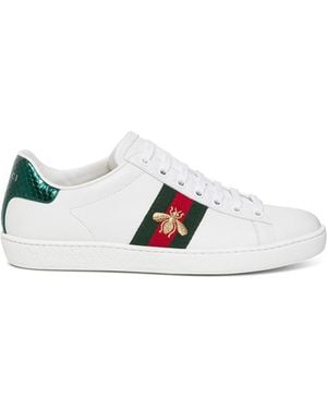 Gucci Sneaker Ace Uomo Con Ape, Taglia - Bianco